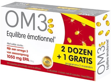 OM3 Emotioneel evenwicht pack 2 + 1 GRATIS 3x60capsules NUT 483/270
